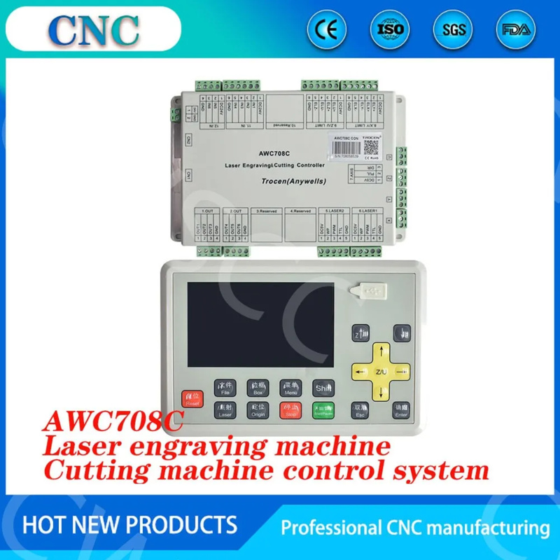 Laser Controller Board - CNC-lasergraveermachine hoofdbord snijbesturingssysteem AWC708C ondersteunt dubbele