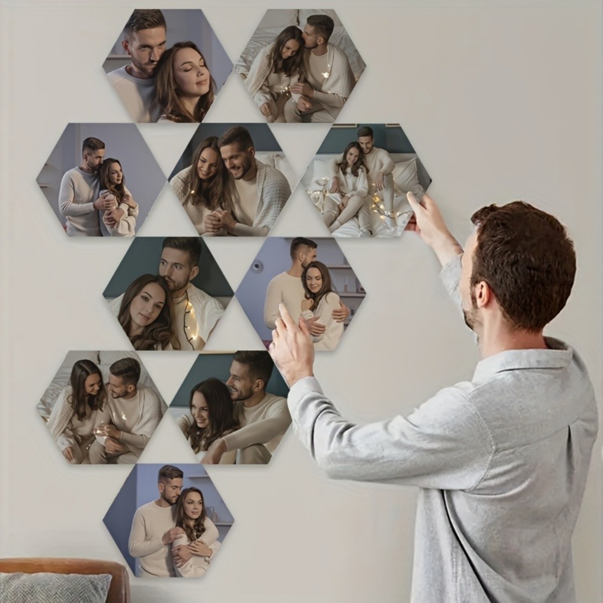 Industrial Laser Power - Wanddecoratie op maat — Moderne hexagonale