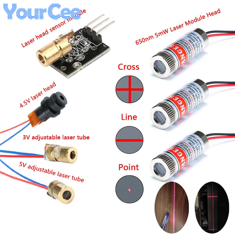 Laser Focus Lens - 2 stks 650nm 5 mW Rode