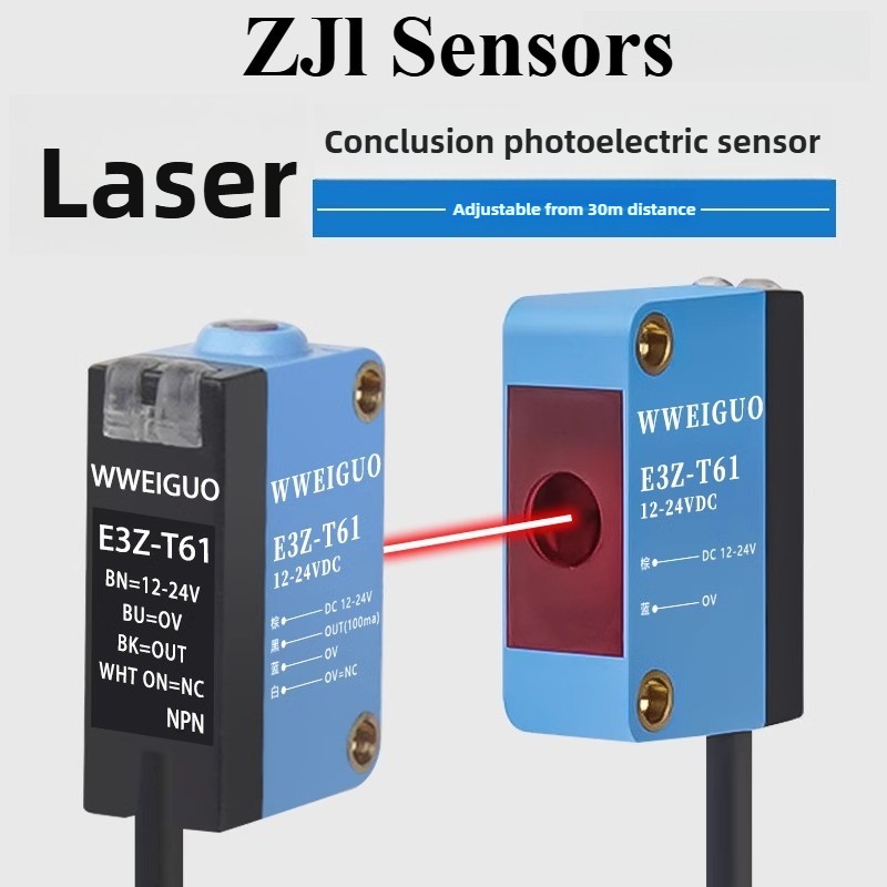 Industrial Laser Distance Sensor - E3Z-T61 Infraroodlaserstraalsensor voor lange afstanden Achtergrondonderdrukking