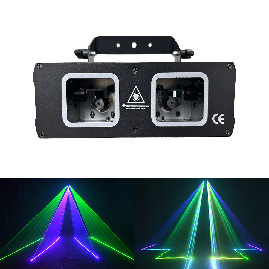 Laser Focus Lens - Discolaserlicht Dubbele Lens RGB Beam Line