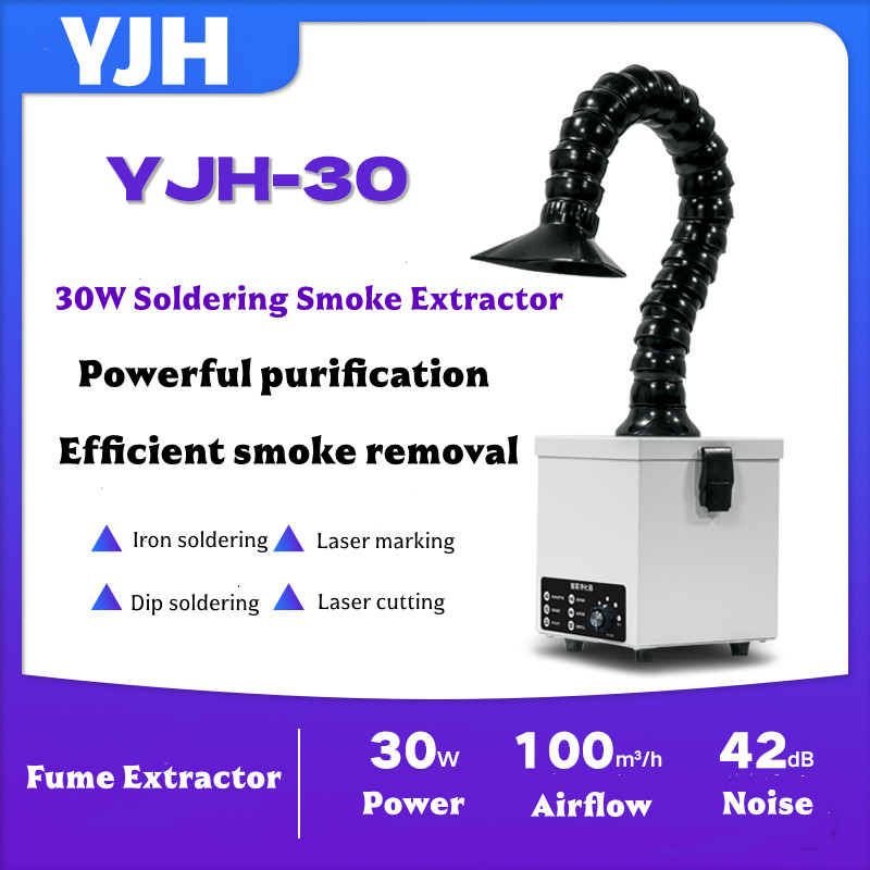 Industrial Laser Printing - 30W Soldeerrookabsorber Industriële Rookafzuiger Purifier HEPA