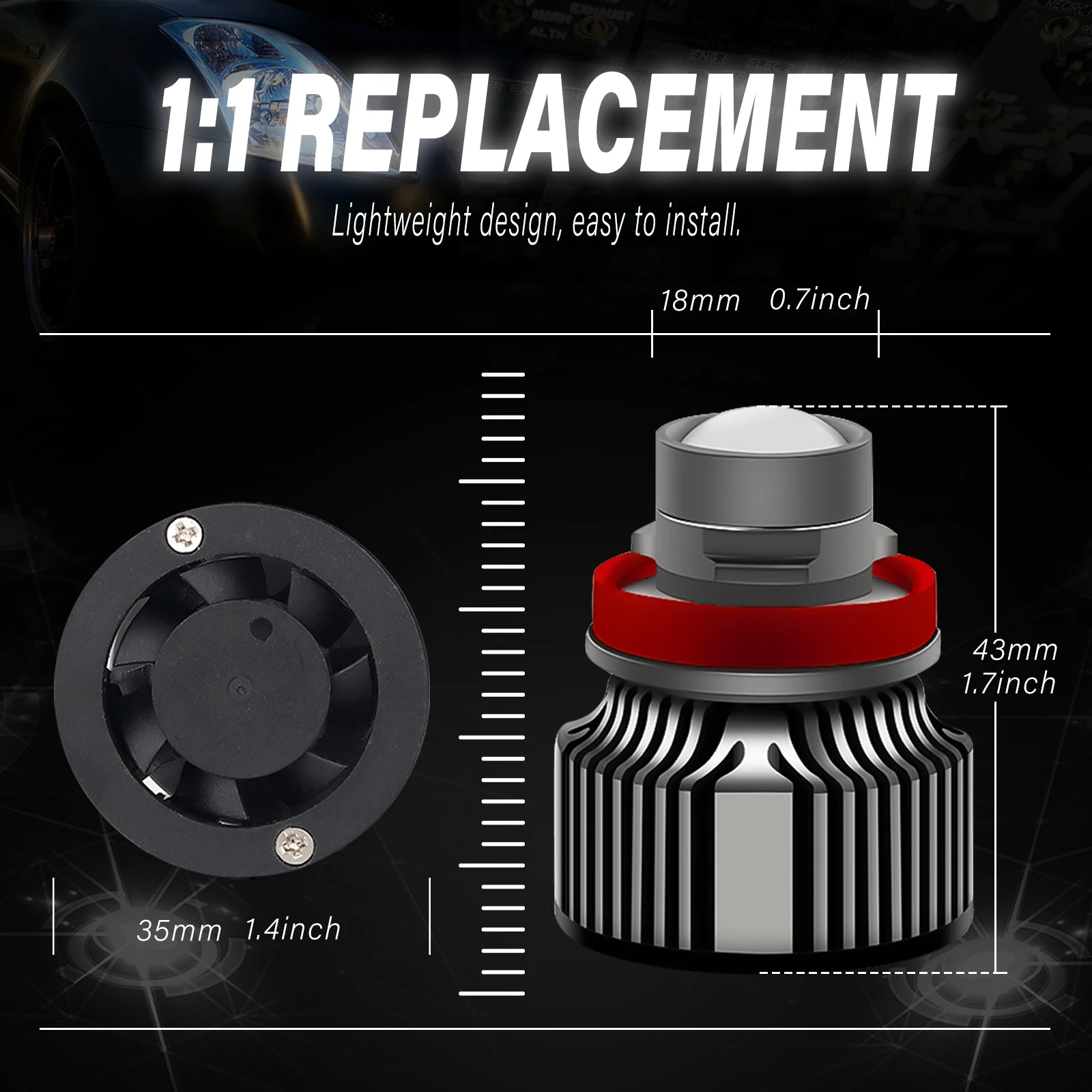 H11 LED Mistlamp Lamp Laser Le - Laser Focus Lens recensie en prijs